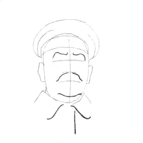 Рисуем портрет Сталина