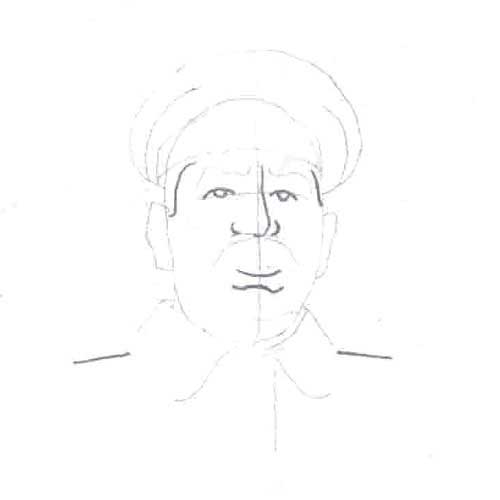 Рисуем портрет Сталина