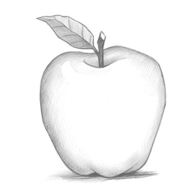Как нарисовать яблоко карандашом?