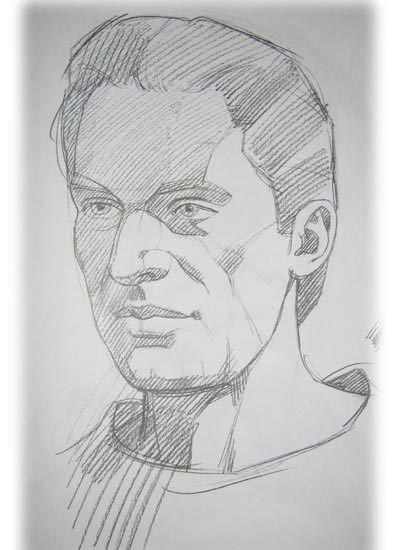 Поэтапное рисование портрета мужчины