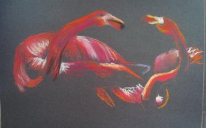 Фламинго пастелью