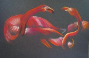 Фламинго пастелью